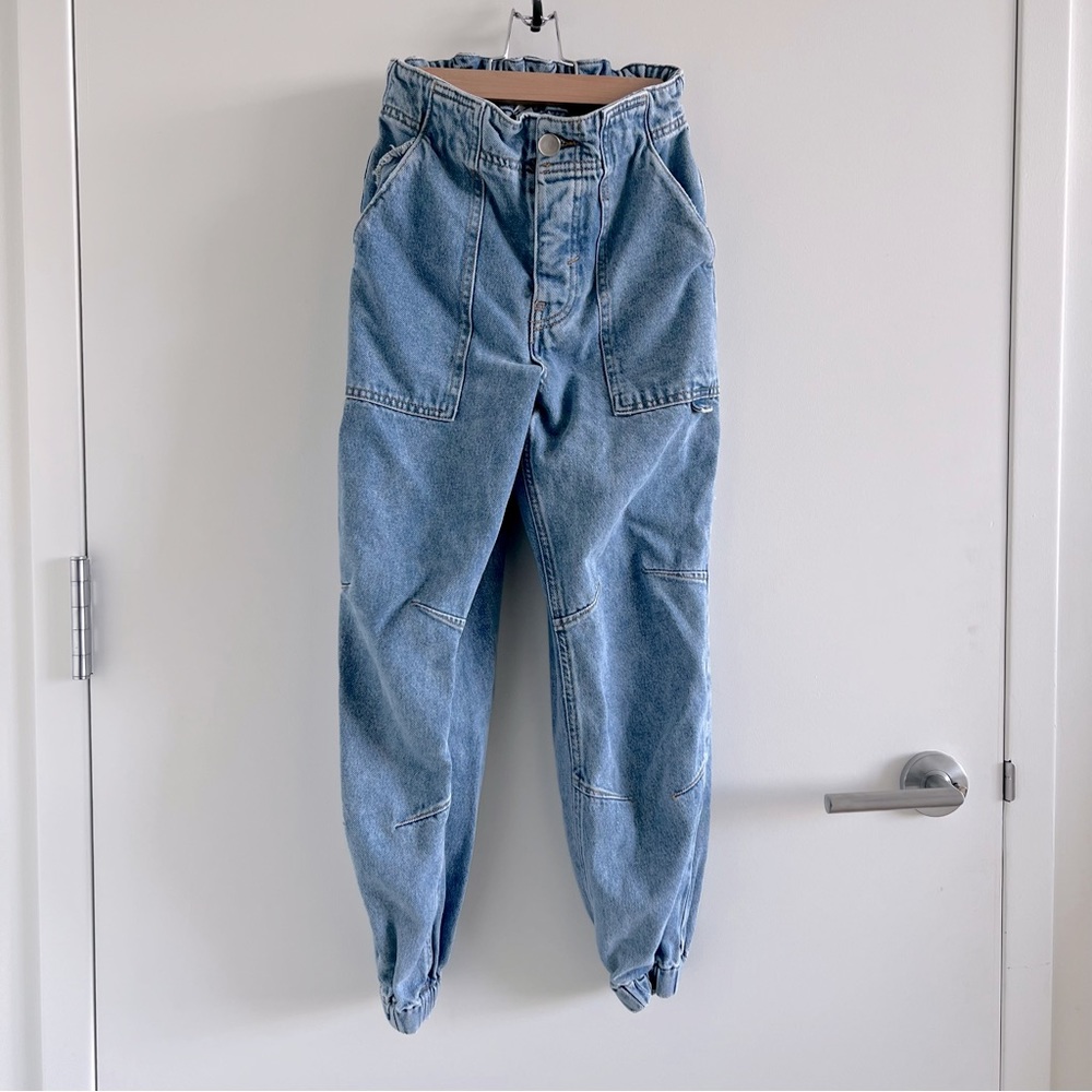 River Island High Waist Cuffed Jeans